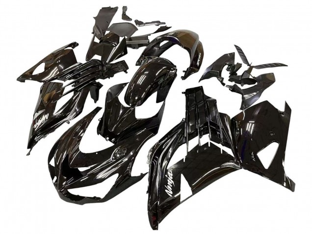 2012-2024 Kawasaki ZX14R ZZR1400 Motorcycle Fairings - Glossy Black Matte Black White Ninja UK