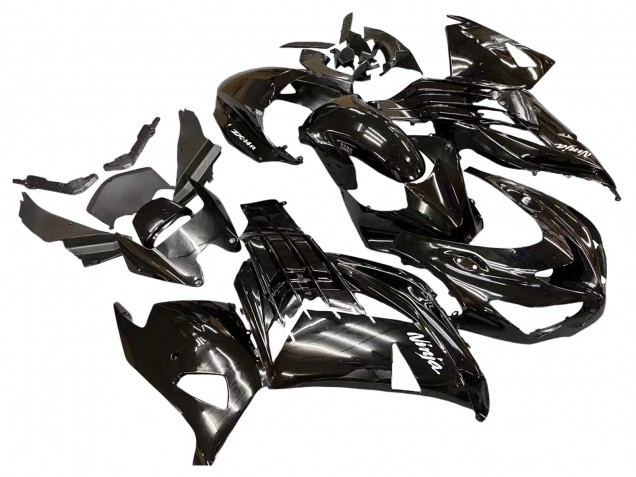 2012-2024 Kawasaki ZX14R ZZR1400 Motorcycle Fairings - Glossy Black Matte Black White Ninja UK