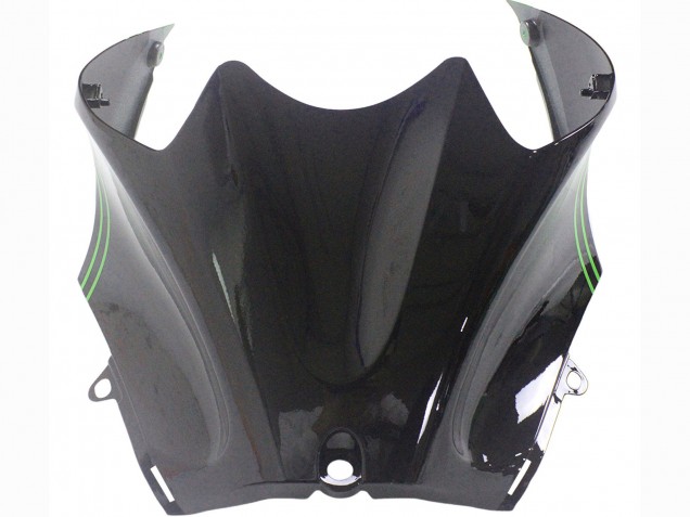 2012-2024 Kawasaki ZX14R ZZR1400 Motorcycle Fairings - Green Glossy Black Stripe UK