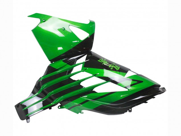 2012-2024 Kawasaki ZX14R ZZR1400 Motorcycle Fairing Kits - Green Glossy Black UK