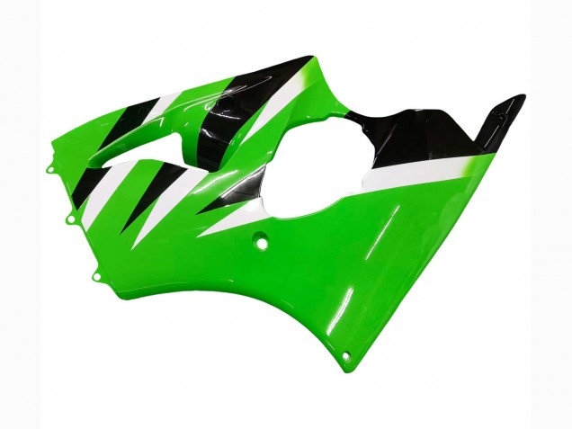 2000-2002 Kawasaki ZX6R Motorcycle Fairings - Green White Black UK