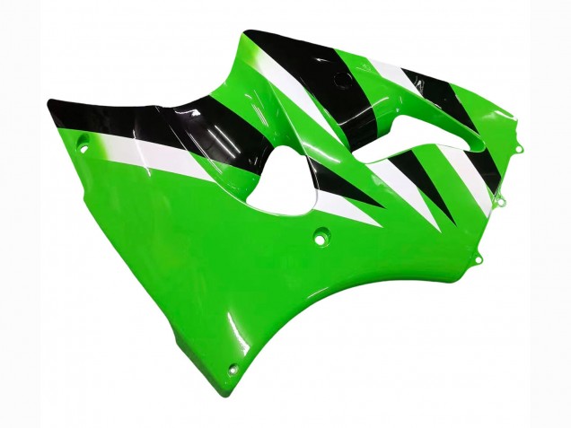 2000-2002 Kawasaki ZX6R Motorcycle Fairings - Green White Black UK