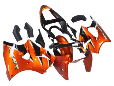 Best 2000-2002 Kawasaki ZX6R Motorcycle Fairings - Orange Black UK