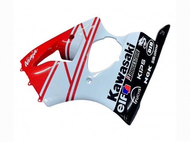 2000-2002 Kawasaki ZX6R Motorcycle Fairings - White Red Black UK