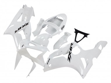 Best 2003-2004 Kawasaki ZX6R Motorcycle Fairings - White Black Decals UK