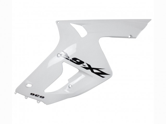 2003-2004 Kawasaki ZX6R Motorcycle Fairings - White Black Decals UK