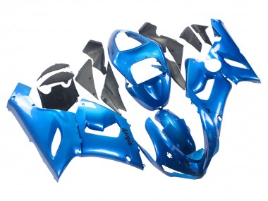 Best 2005-2006 Kawasaki ZX6R Motorcycle Fairings - Glossy Blue UK