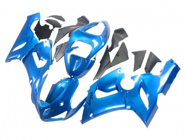 2005-2006 Kawasaki ZX6R Motorcycle Fairings - Glossy Blue UK