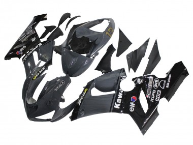 Best 2005-2006 Kawasaki ZX6R Motorcycle Fairings - Dark Grey Black UK