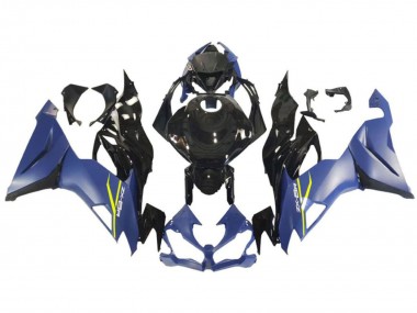 Best 2009-2012 Kawasaki ZX6R Motorcycle Fairing - Blue Glossy Black Yellow UK