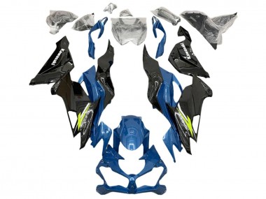 Best 2019-2022 Kawasaki ZX6R Motorcycle Fairings - Blue Yellow White Glossy Black UK