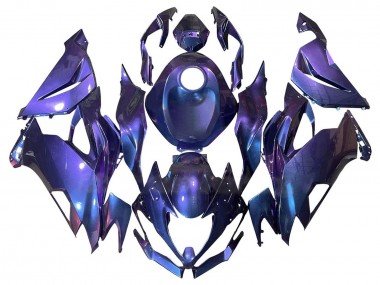 Best 2019-2022 Kawasaki ZX6R Motorcycle Fairings - Purple Blue UK