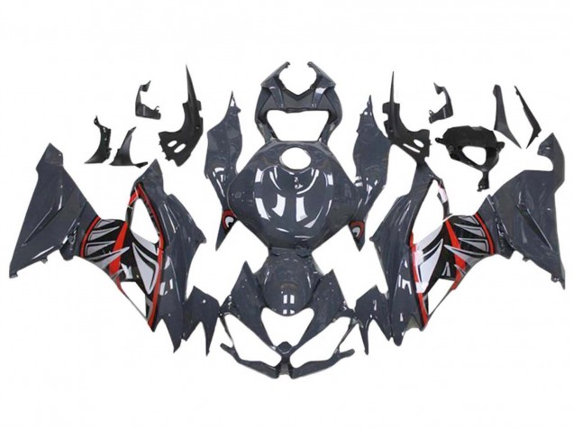 2019-2022 Kawasaki ZX6R Motorcycle Fairings - Nardo Grey Red White Shark UK