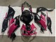 2019-2022 Kawasaki ZX6R Motorcycle Fairings - Glossy Black Pink Ninja UK