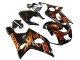 2000-2002 Suzuki GSXR1000 Motorcycle Fairings - Glossy Black Orange Flame UK