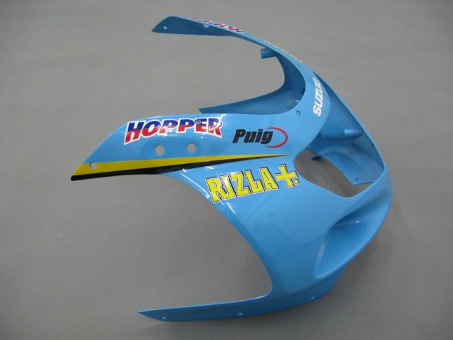 2000-2002 Suzuki GSXR1000 Motorcycle Fairings - Light Blue Yellow Black Motul Rizla UK