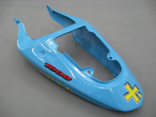 2000-2002 Suzuki GSXR1000 Motorcycle Fairings - Light Blue Yellow Black Motul Rizla UK