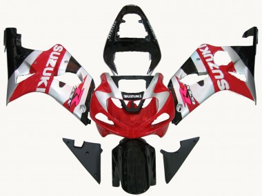 Best 2000-2002 Suzuki GSXR1000 Motorcycle Fairings - Red Silver White Black UK