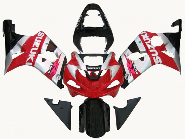 2000-2002 Suzuki GSXR1000 Motorcycle Fairings - Red Silver White Black UK
