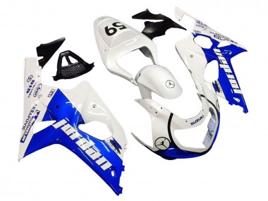 Best 2000-2002 Suzuki GSXR1000 Motorcycle Fairings - White Blue Jordan 59 UK
