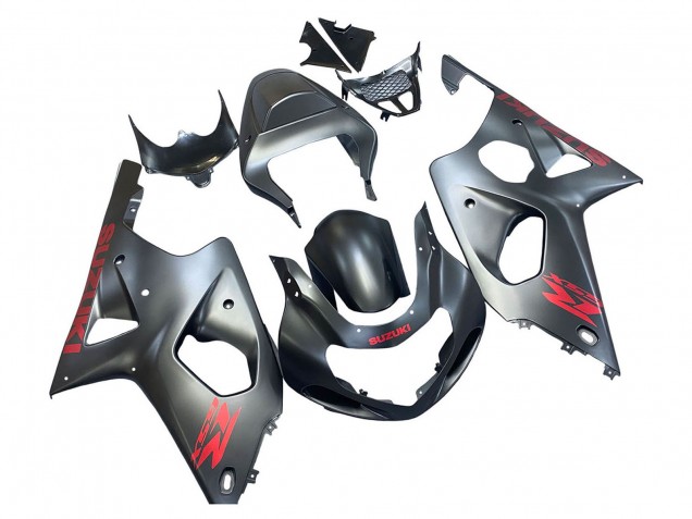 2000-2002 Suzuki GSXR1000 Motorcycle Fairings - Matte Grey Red Decal UK