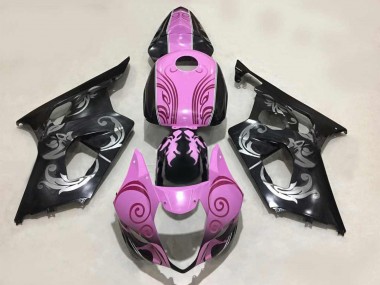 Best 2003-2004 Suzuki GSXR 1000 Motorcycle Fairings - Black Pink UK