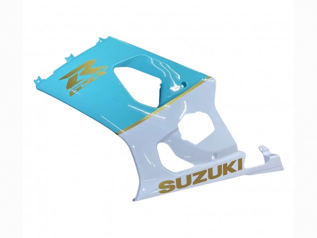2003-2004 Suzuki GSXR 1000 Motorcycle Fairings - White Light Blue Gold UK