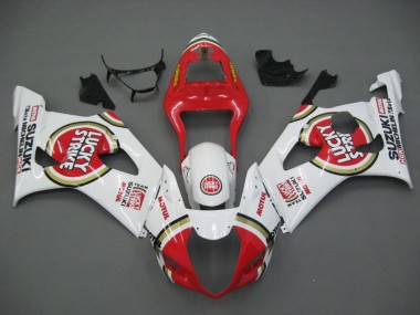Best 2003-2004 Suzuki GSXR 1000 Motorcycle Fairings - White Red Motul Lucky Strike UK