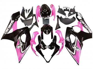 Best 2005-2006 Suzuki GSXR 1000 Motorcycle Fairings - Glossy Black Pink UK