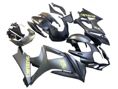Best 2007-2008 Suzuki GSXR 1000 Motorcycle Fairings - Matte Black Gold Decal UK