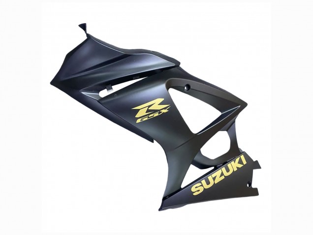 2007-2008 Suzuki GSXR 1000 Motorcycle Fairings - Matte Black Gold Decal UK