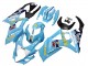 2007-2008 Suzuki GSXR 1000 Motorcycle Fairings - Light Blue Yellow Black Motul Rizla UK