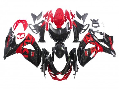 Best 2009-2016 Suzuki GSXR 1000 Motorcycle Fairing Kits - Glossy Black Red UK