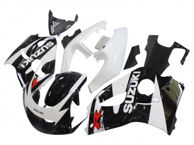 Best 1996-2000 Suzuki GSXR 600 / GSXR 750 Motorcycle Fairings - Black White UK