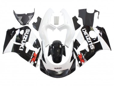 Best 1996-2000 Suzuki GSXR 600 / GSXR 750 Motorcycle Fairings - Black White UK