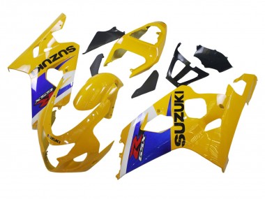 Best 2004-2005 Suzuki GSXR 600 / GSXR 750 Motorcycle Fairing - Yellow White Blue Black UK