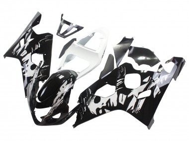 Best 2004-2005 Suzuki GSXR 600 / GSXR 750 Motorcycle Fairing - White Black UK