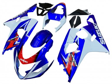 Best 2004-2005 Suzuki GSXR 600 / GSXR 750 Motorcycle Fairing - White Blue Red UK