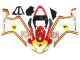2004-2005 Suzuki GSXR 600 / GSXR 750 Motorcycle Fairings - White Red Yellow Michelin Texaon Heron 7 UK