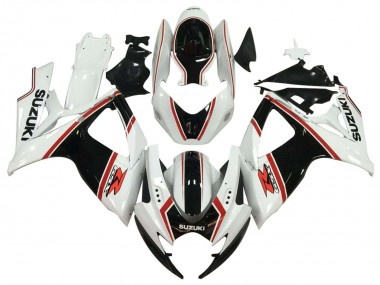 Best 2006-2007 Suzuki GSXR 600 / GSXR 750 Motorcycle Fairing - White Black Red UK