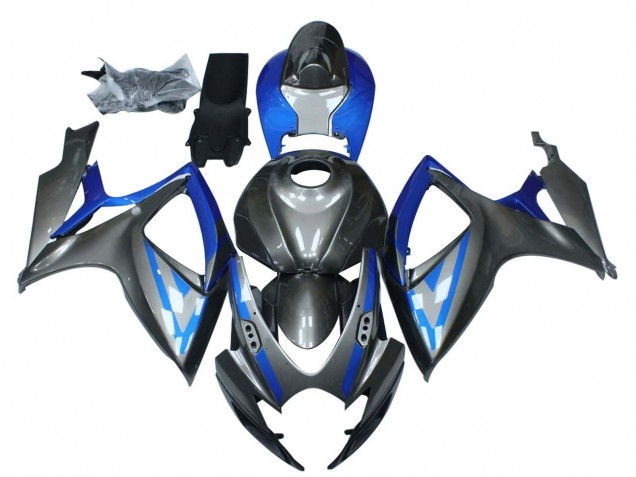 2006-2007 Suzuki GSXR 600 / GSXR 750 Motorcycle Fairings - Blue Grey Black UK