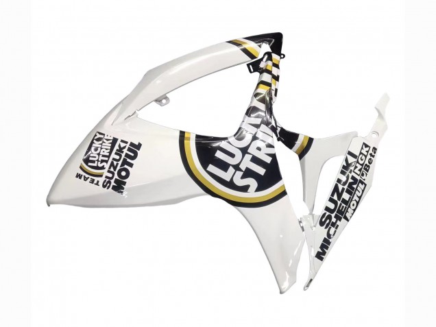 2006-2007 Suzuki GSXR 600 / GSXR 750 Motorcycle Fairings - White Black Lucky Strike Motul UK