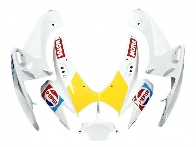 2006-2007 Suzuki GSXR 600 / GSXR 750 Motorcycle Fairings - White Red Yellow Motul UK