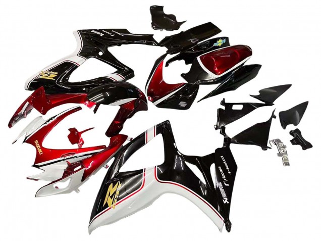 2006-2007 Suzuki GSXR 600 / GSXR 750 Motorcycle Fairings - Red White Black Yellow UK