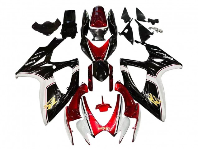2006-2007 Suzuki GSXR 600 / GSXR 750 Motorcycle Fairings - Red White Black Yellow UK