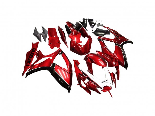 2006-2007 Suzuki GSXR 600 / GSXR 750 Motorcycle Fairings - Red Black UK