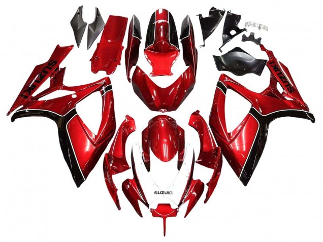 2006-2007 Suzuki GSXR 600 / GSXR 750 Motorcycle Fairings - Red Black UK