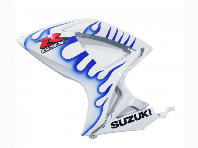 2006-2007 Suzuki GSXR 600 / GSXR 750 Motorcycle Fairings - White Blue Flame UK