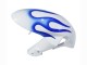 2006-2007 Suzuki GSXR 600 / GSXR 750 Motorcycle Fairings - White Blue Flame UK