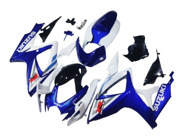 Best 2006-2007 Suzuki GSXR 600 / GSXR 750 Motorcycle Fairings - White Blue Glossy Black Red UK